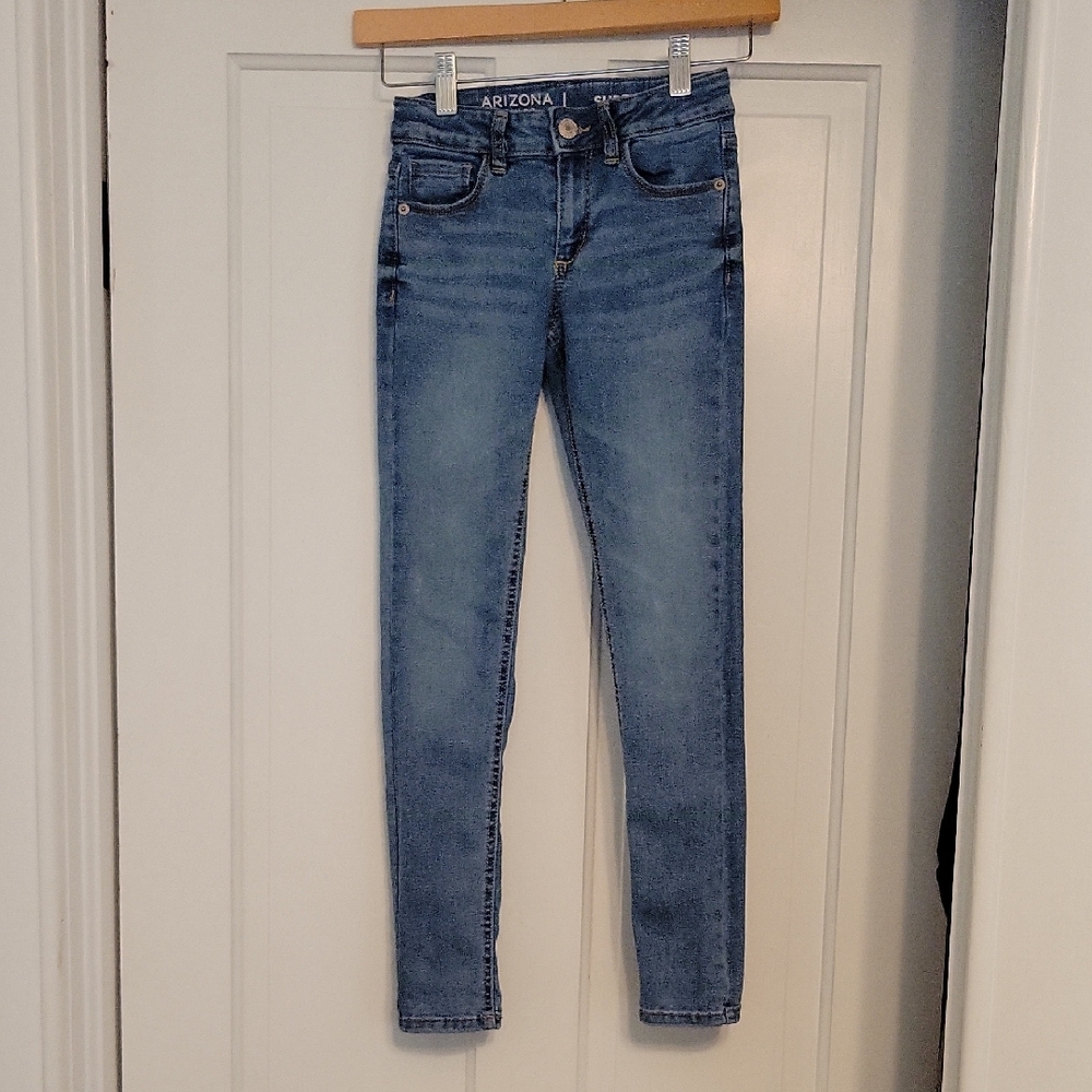 Arizona Jean Company Girl's Light Blue Skinny Jeggings Sz 10 Slim